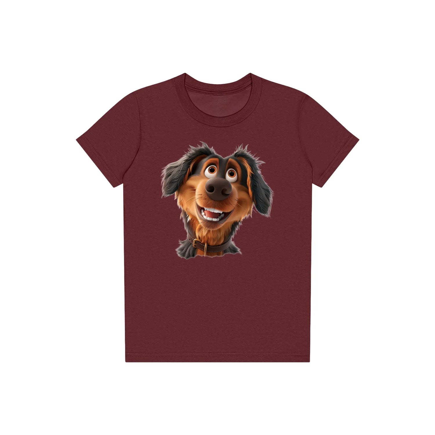 T-shirt Dog graphic 0001 - Maroon