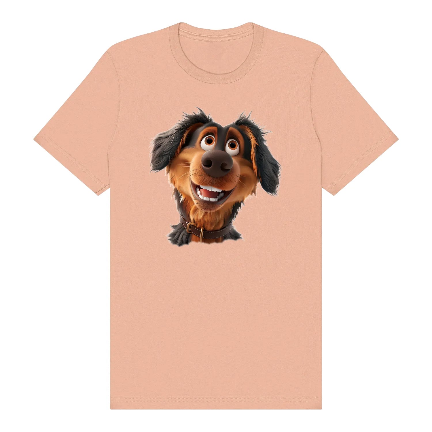 T-shirt Dog graphic 0001 - Peach