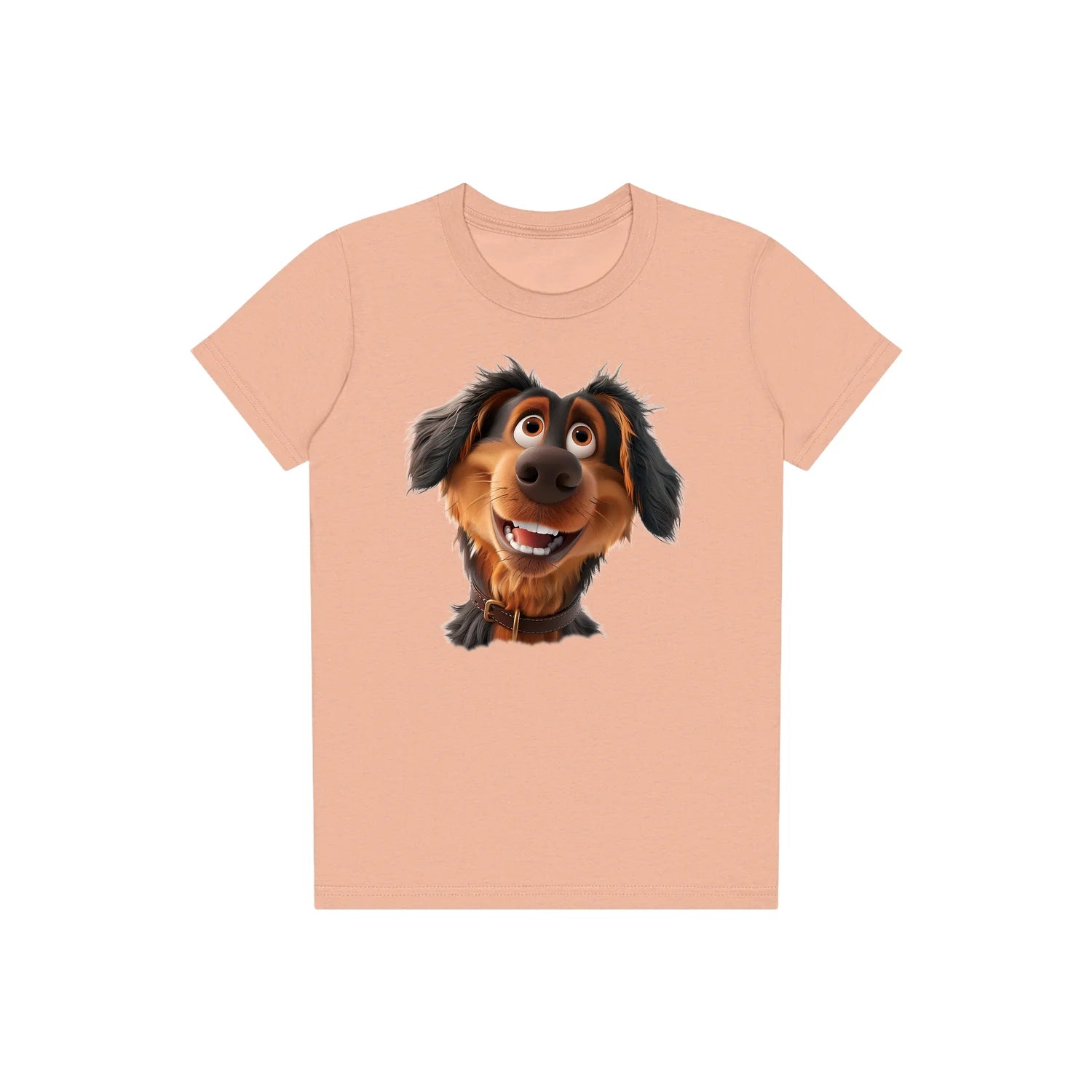 T-shirt Dog graphic 0001 - Peach