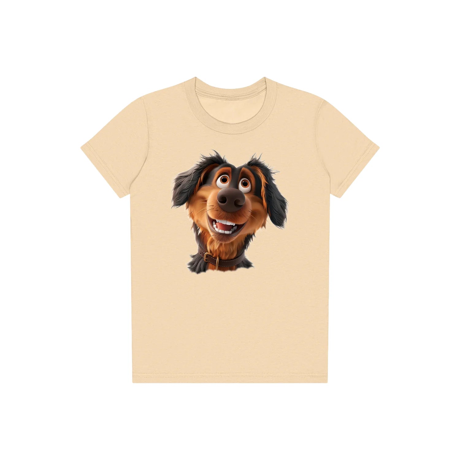 T-shirt Dog graphic 0001 - Soft Cream