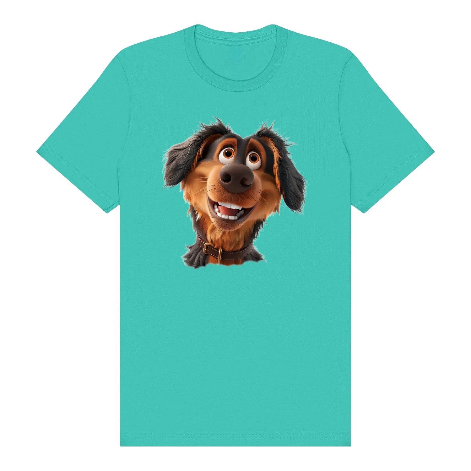 T-shirt Dog graphic 0001 - Teal
