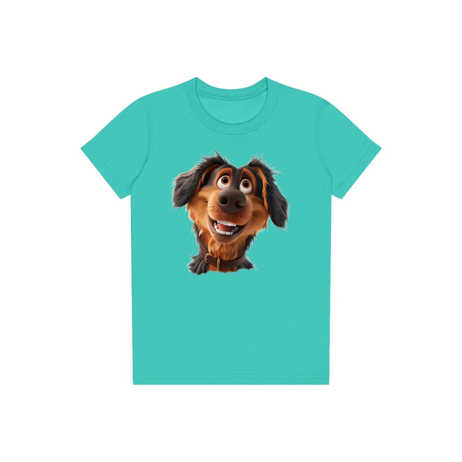 T-shirt Dog graphic 0001 - Teal