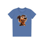 T-shirt Dog graphic 0002 - Columbia Blue