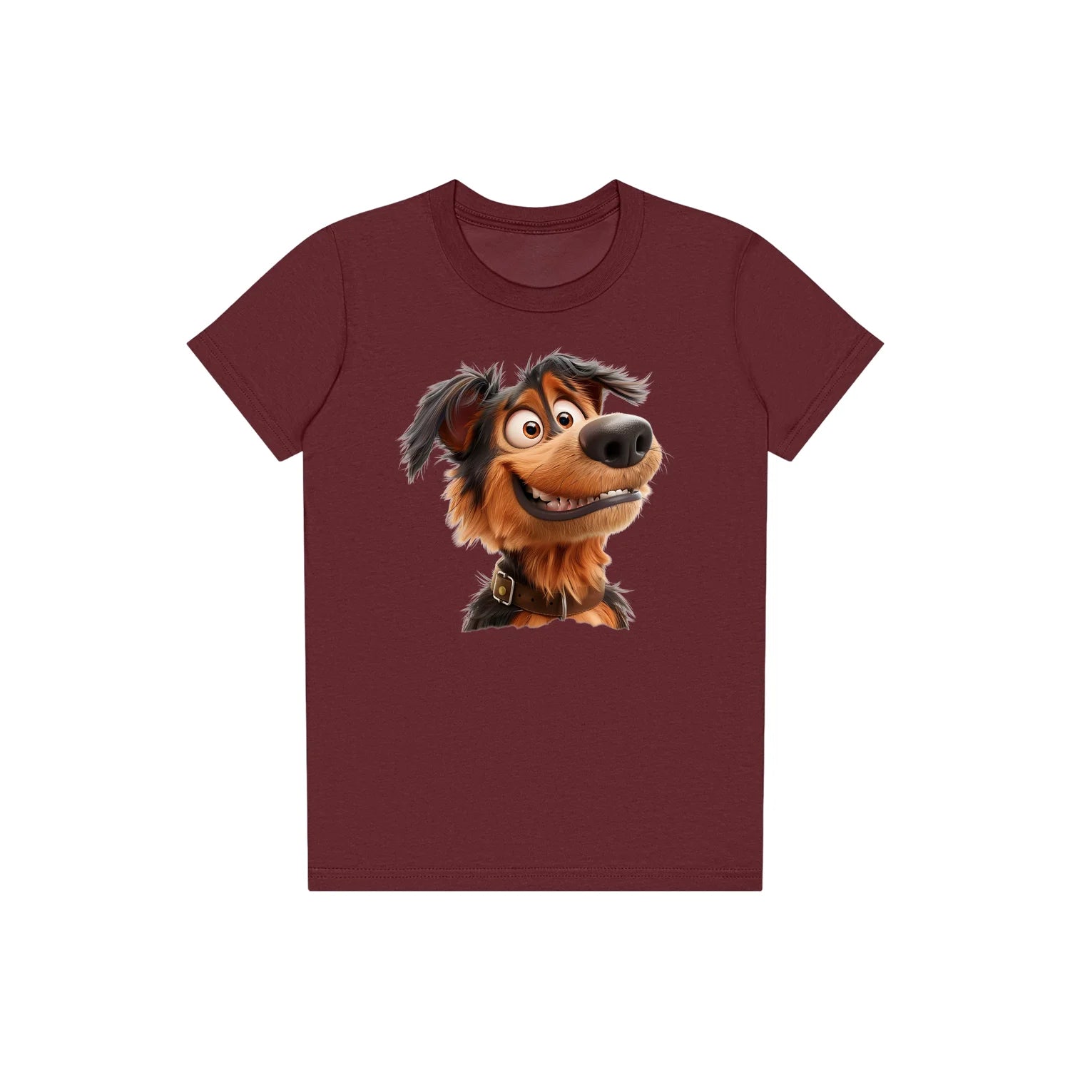 T-shirt Dog graphic 0002 - Maroon