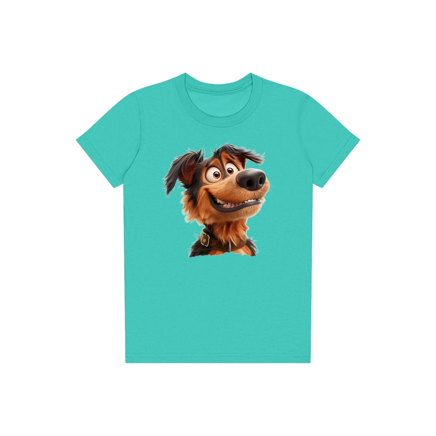T-shirt Dog graphic 0002 - Teal