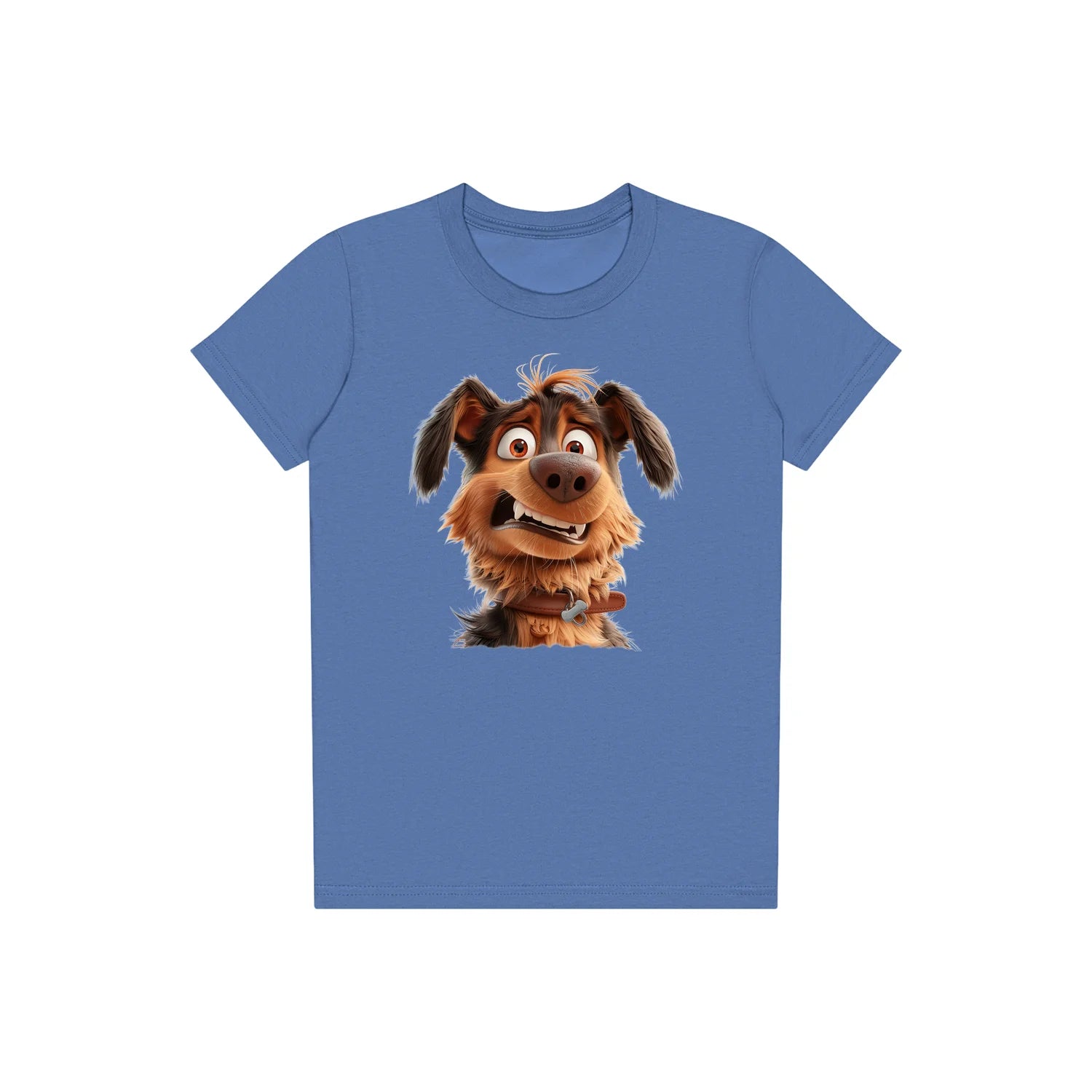 T-shirt Dog graphic 0003 - Columbia Blue