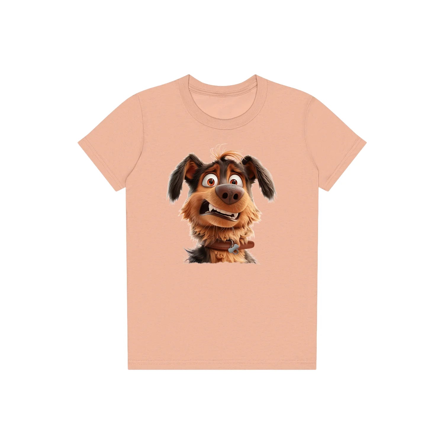 T-shirt Dog graphic 0003 - Peach