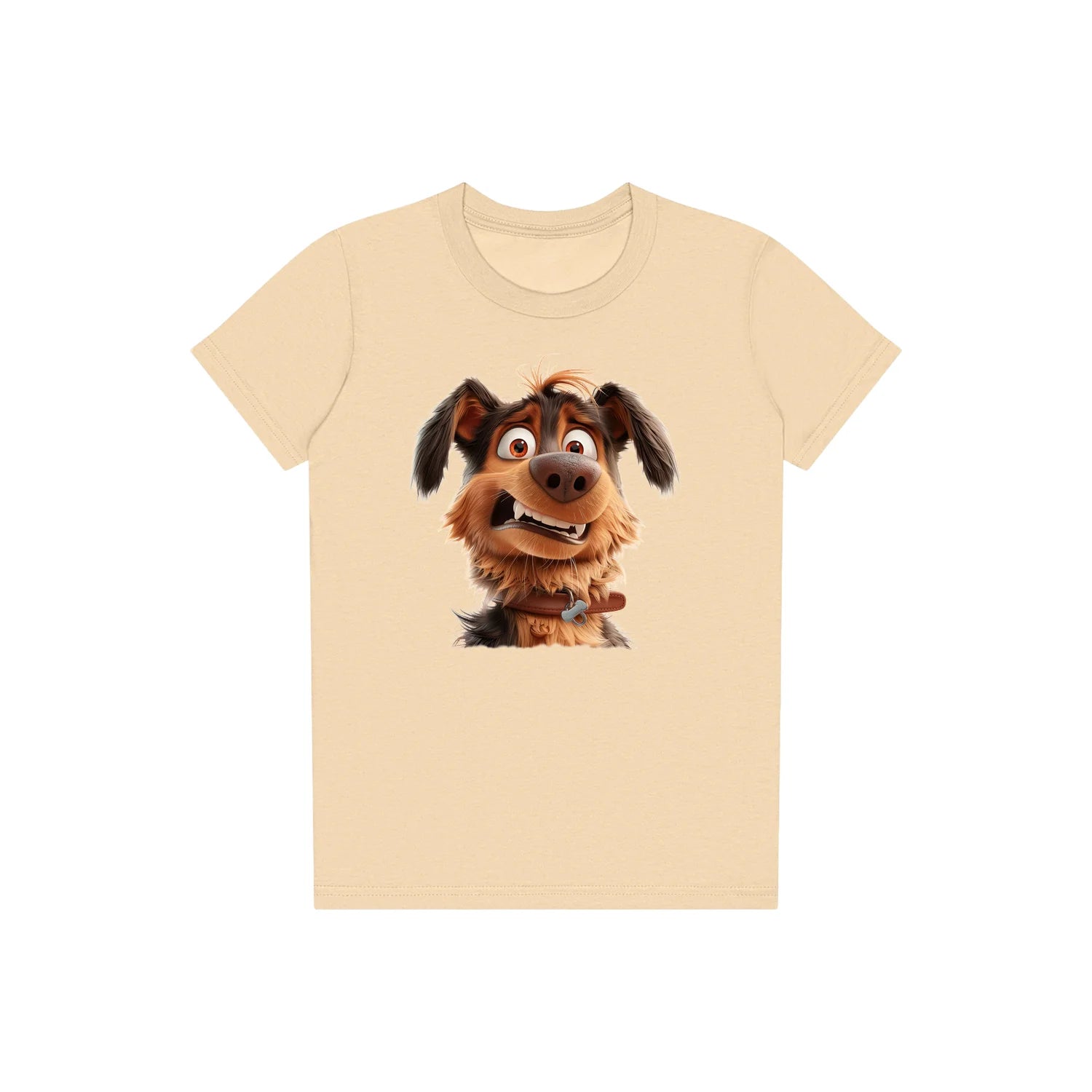 T-shirt Dog graphic 0003 - Soft Cream