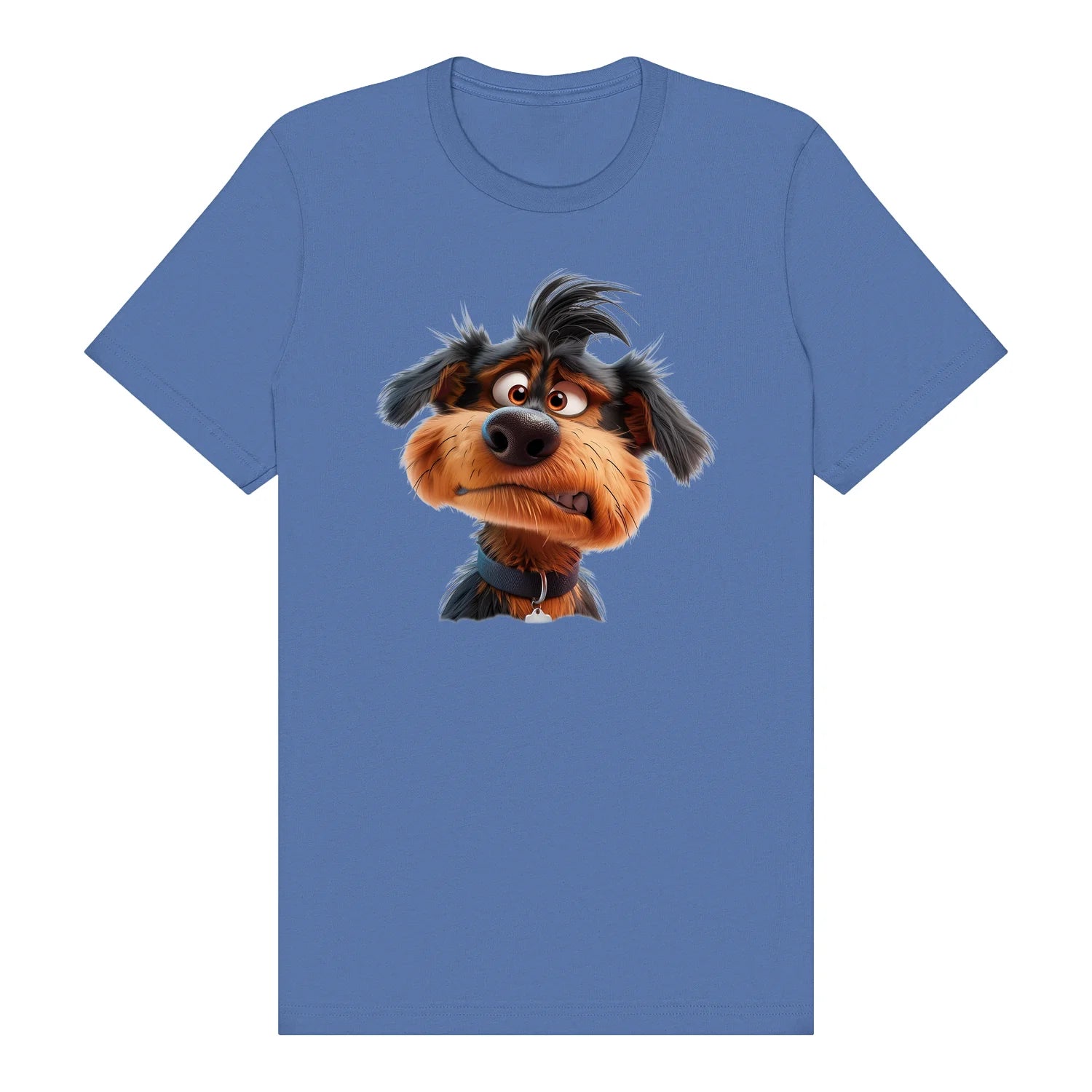 T-shirt Dog graphic 0004 - Columbia Blue