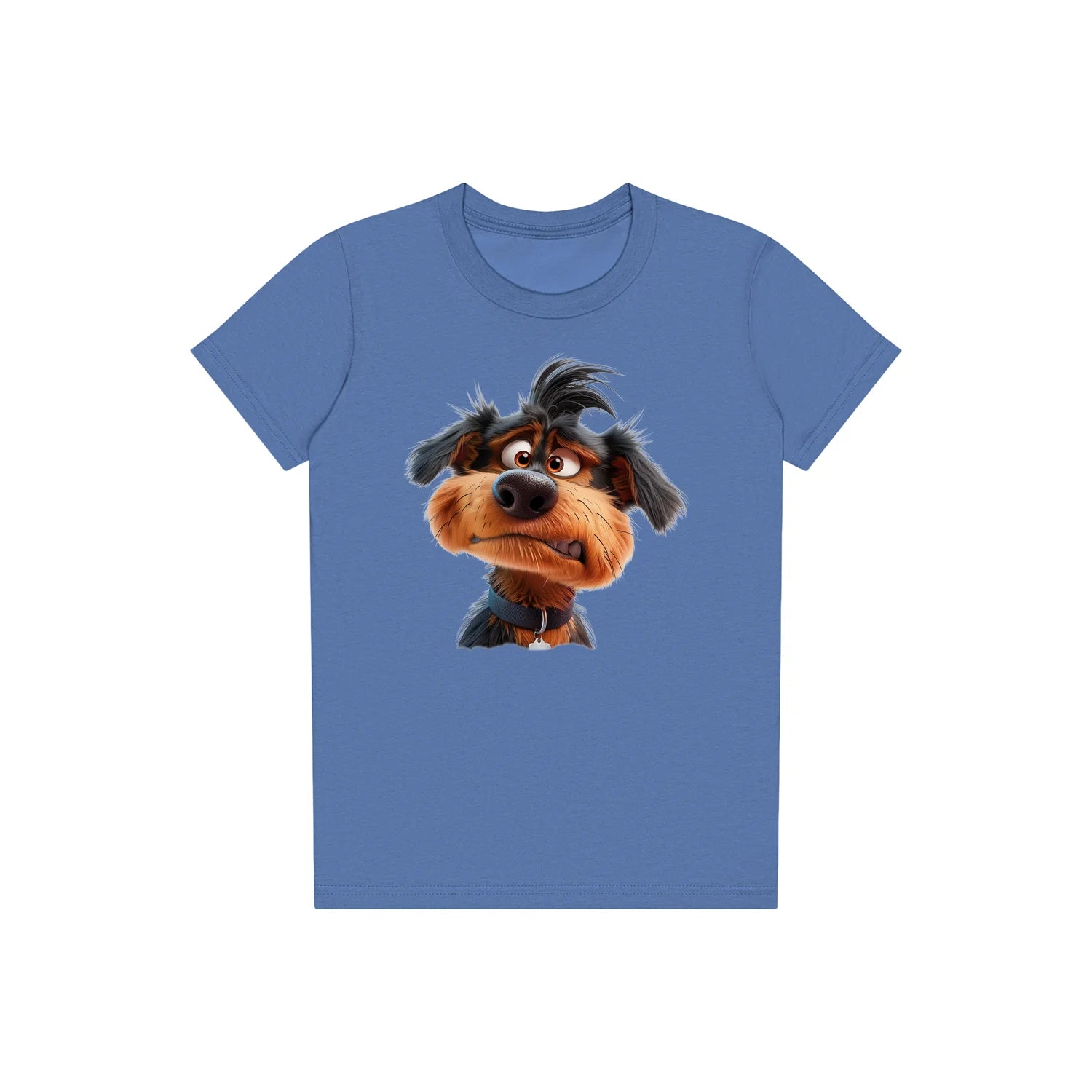 T-shirt Dog graphic 0004 - Columbia Blue