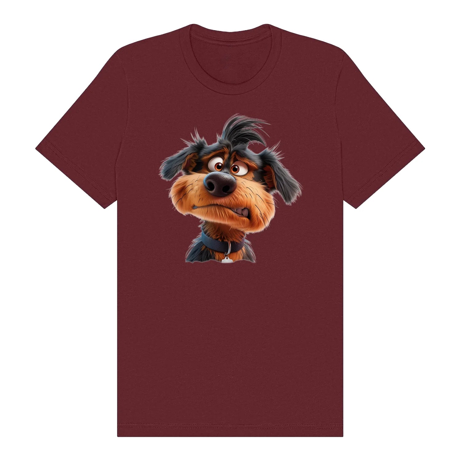 T-shirt Dog graphic 0004 - Maroon