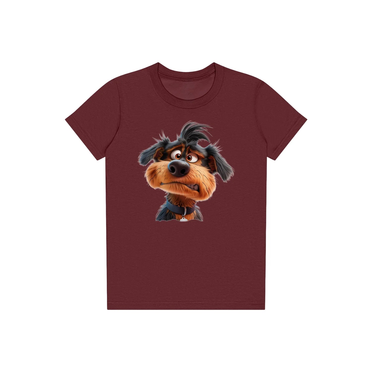 T-shirt Dog graphic 0004 - Maroon