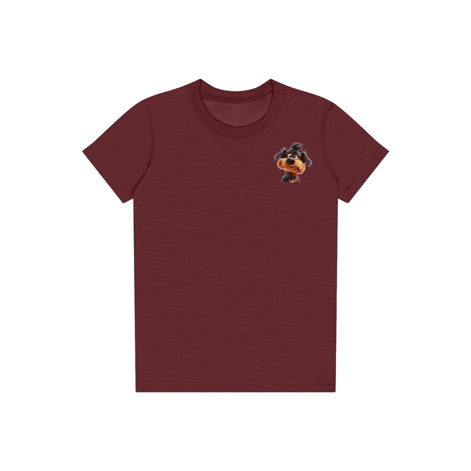 T-shirt Dog graphic 0004 - Maroon