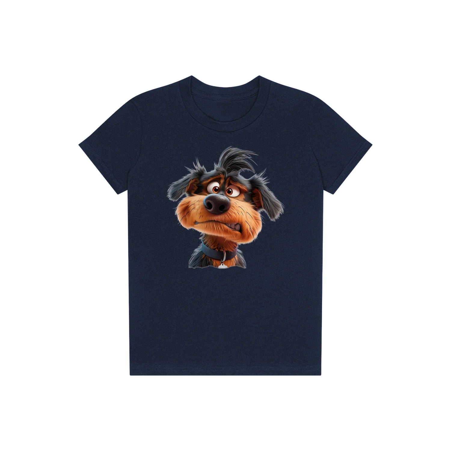 T-shirt Dog graphic 0004 - Navy