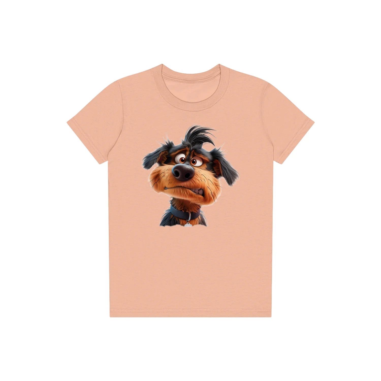 T-shirt Dog graphic 0004 - Peach