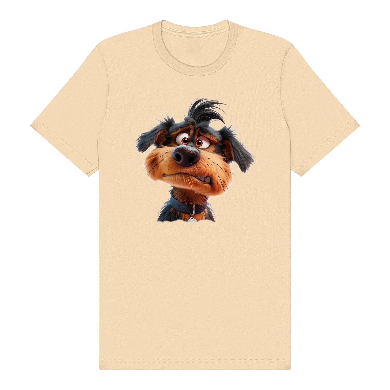 T-shirt Dog graphic 0004 - Soft Cream