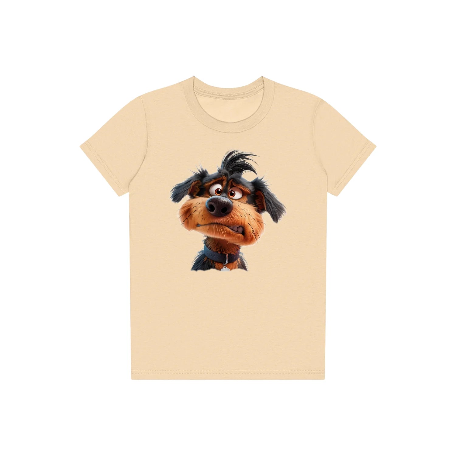 T-shirt Dog graphic 0004 - Soft Cream