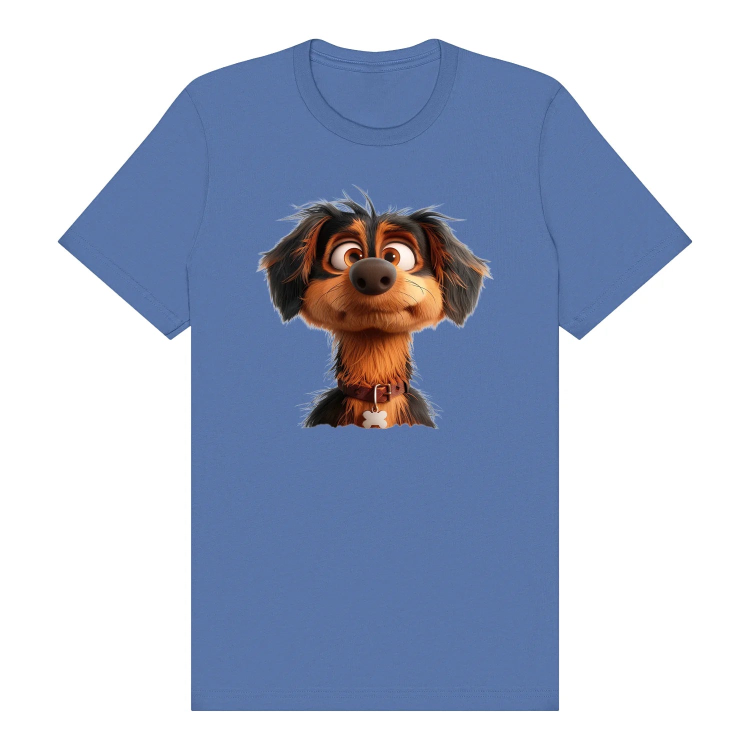 T-shirt Dog graphic 0005 - Columbia Blue