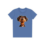 T-shirt Dog graphic 0005 - Columbia Blue