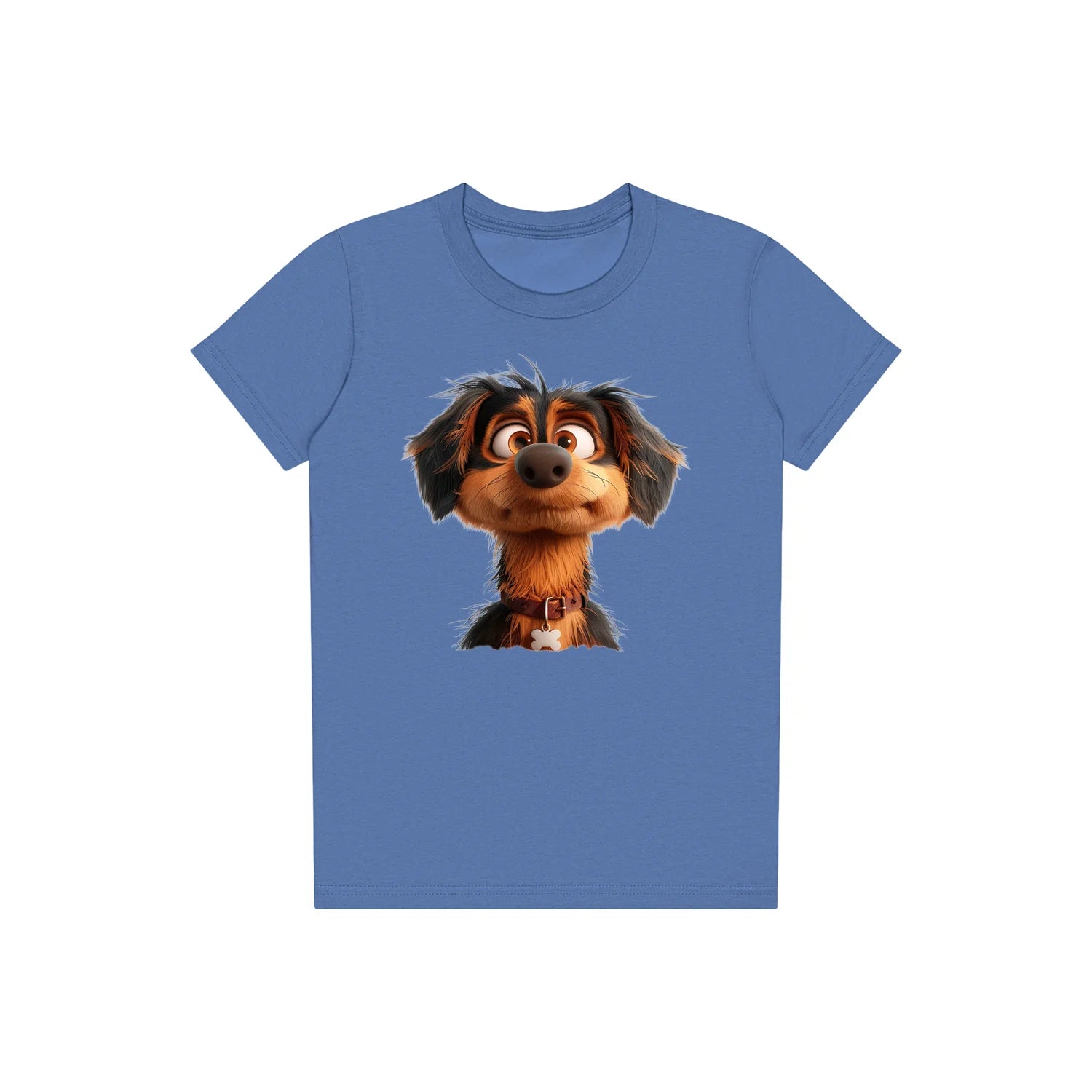 T-shirt Dog graphic 0005 - Columbia Blue