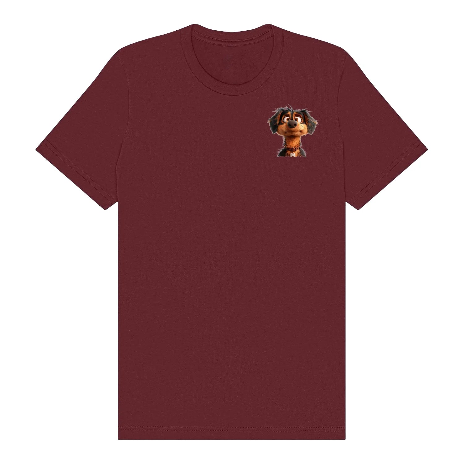 T-shirt Dog graphic 0005 - Maroon