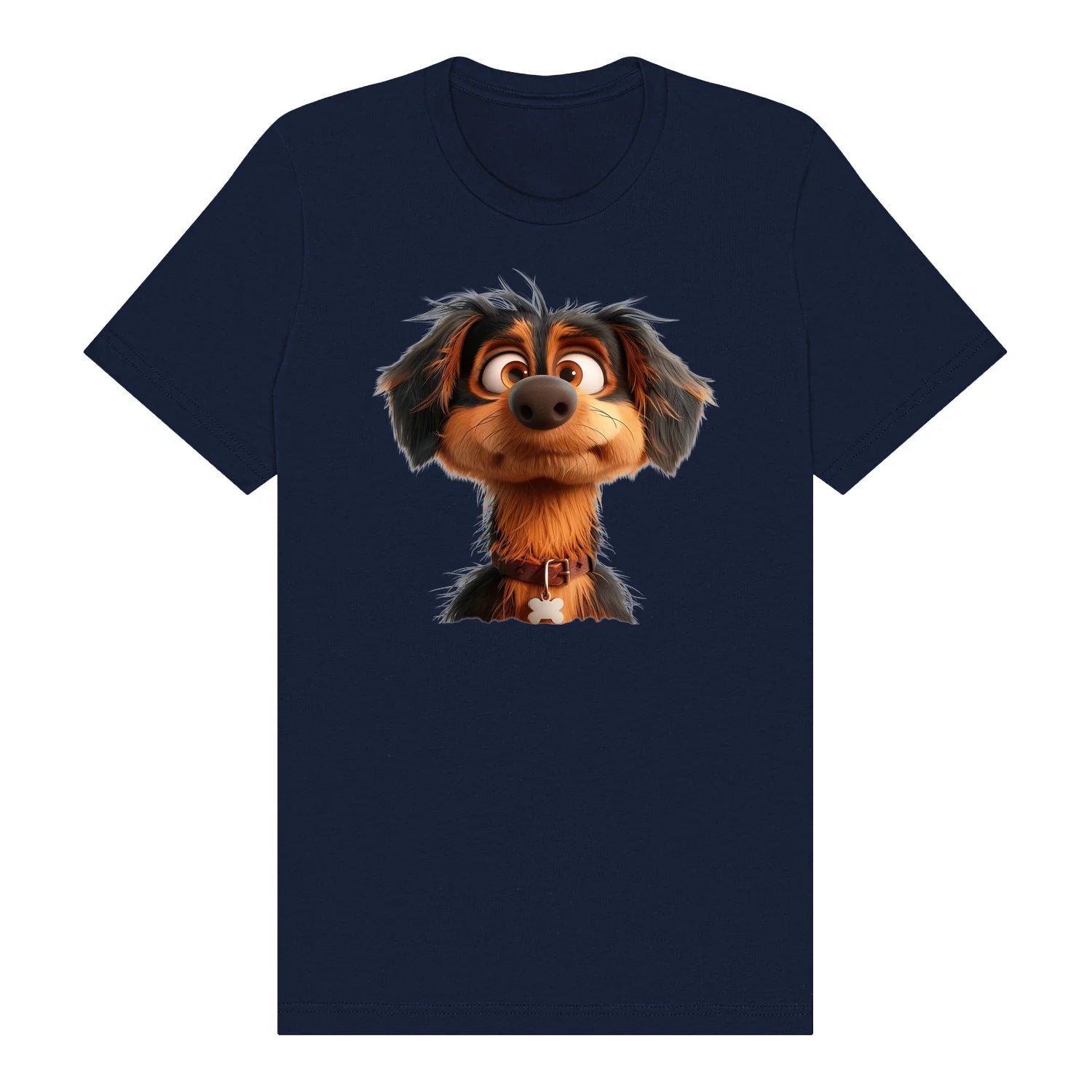 T-shirt Dog graphic 0005 - Navy
