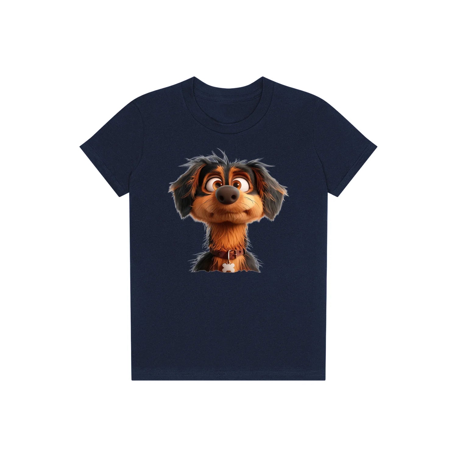 T-shirt Dog graphic 0005 - Navy