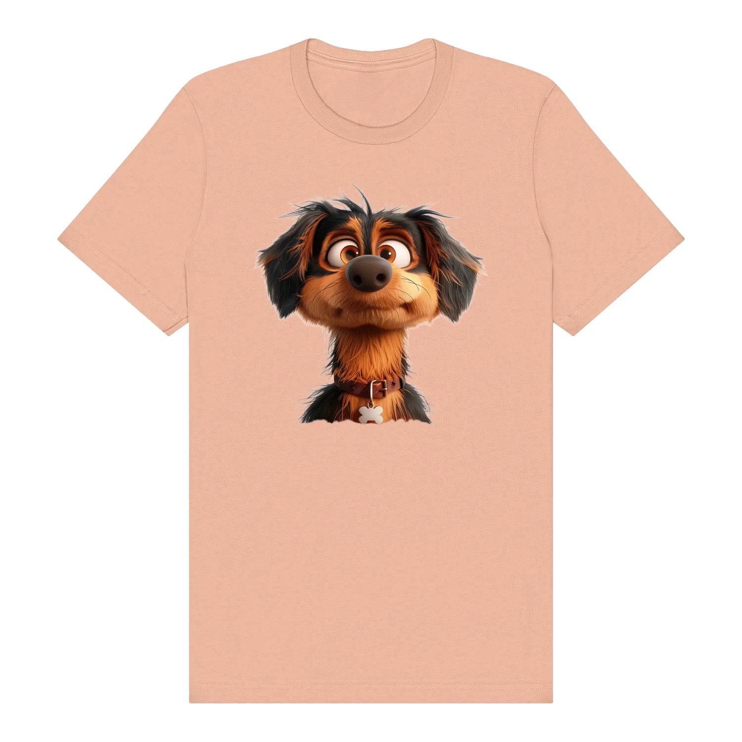 T-shirt Dog graphic 0005 - Peach