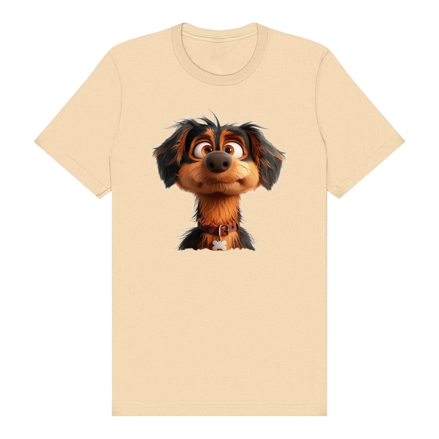 T-shirt Dog graphic 0005 - Soft Cream