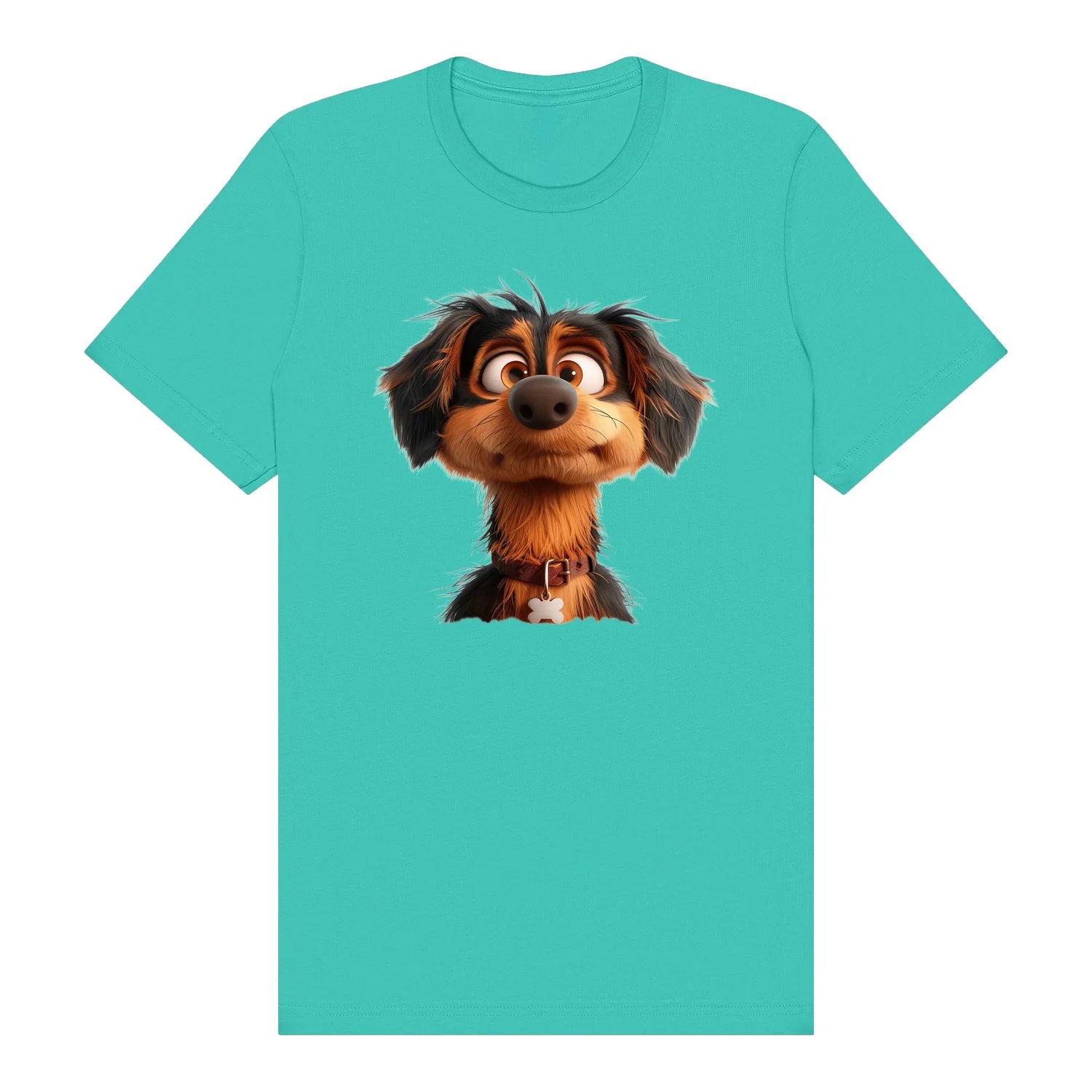T-shirt Dog graphic 0005 - Teal
