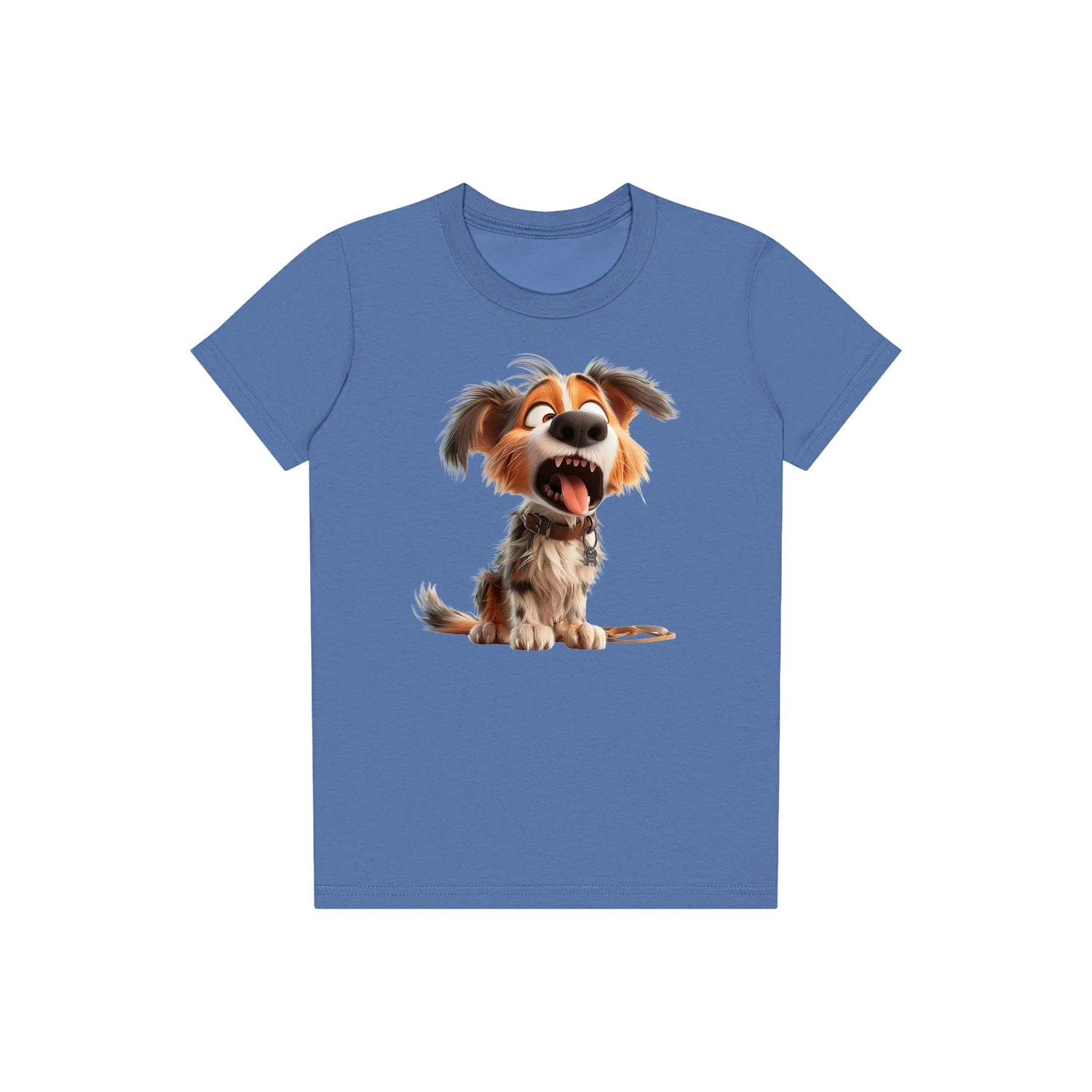 T-shirt Dog graphic 0006 - Columbia Blue