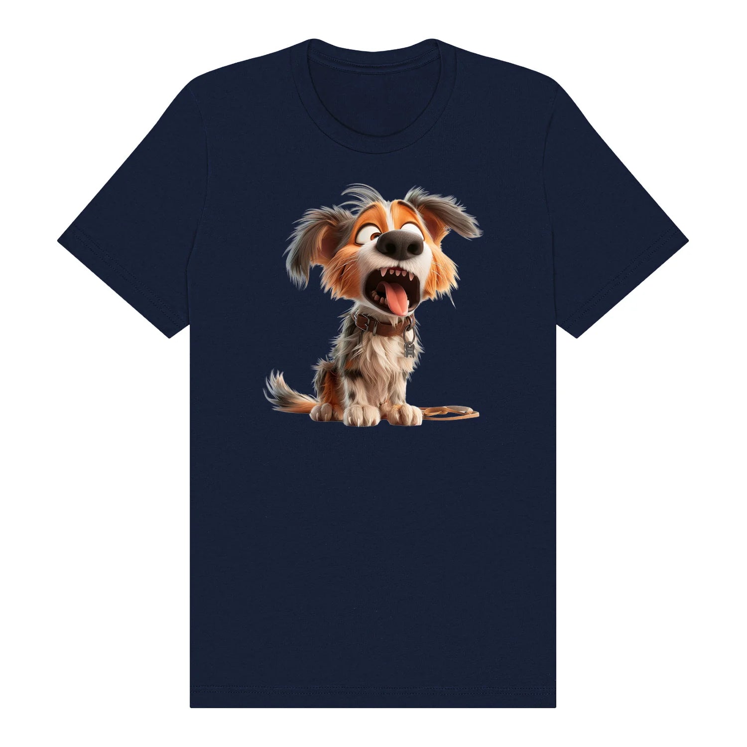 T-shirt Dog graphic 0006 - Navy