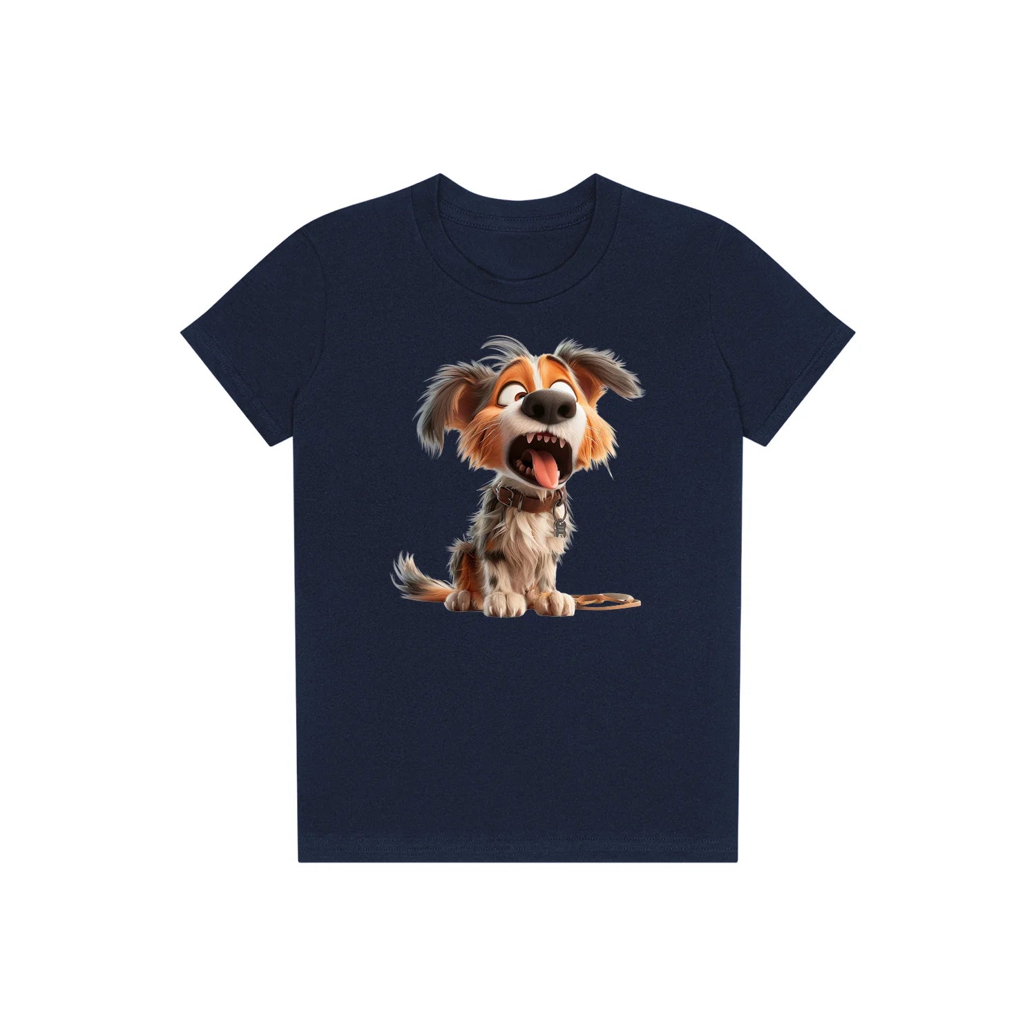 T-shirt Dog graphic 0006 - Navy