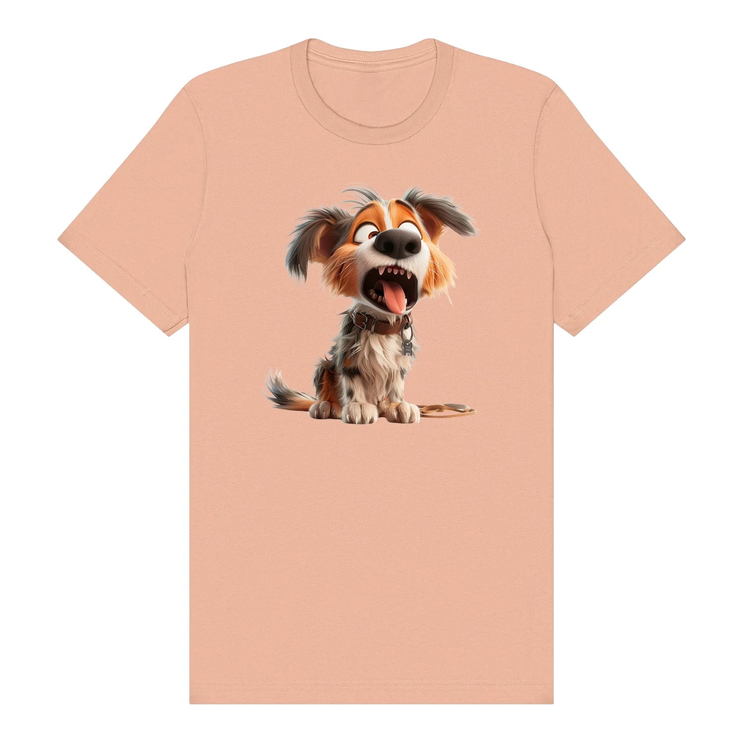 T-shirt Dog graphic 0006 - Peach