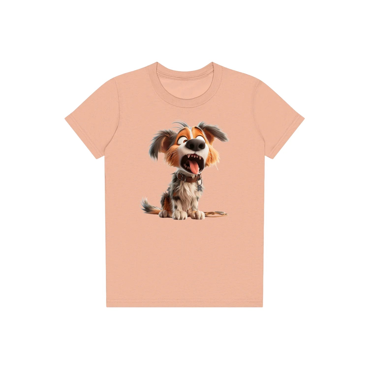 T-shirt Dog graphic 0006 - Peach