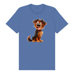 T-shirt Dog graphic 0007 - Columbia Blue