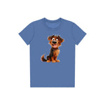T-shirt Dog graphic 0007 - Columbia Blue