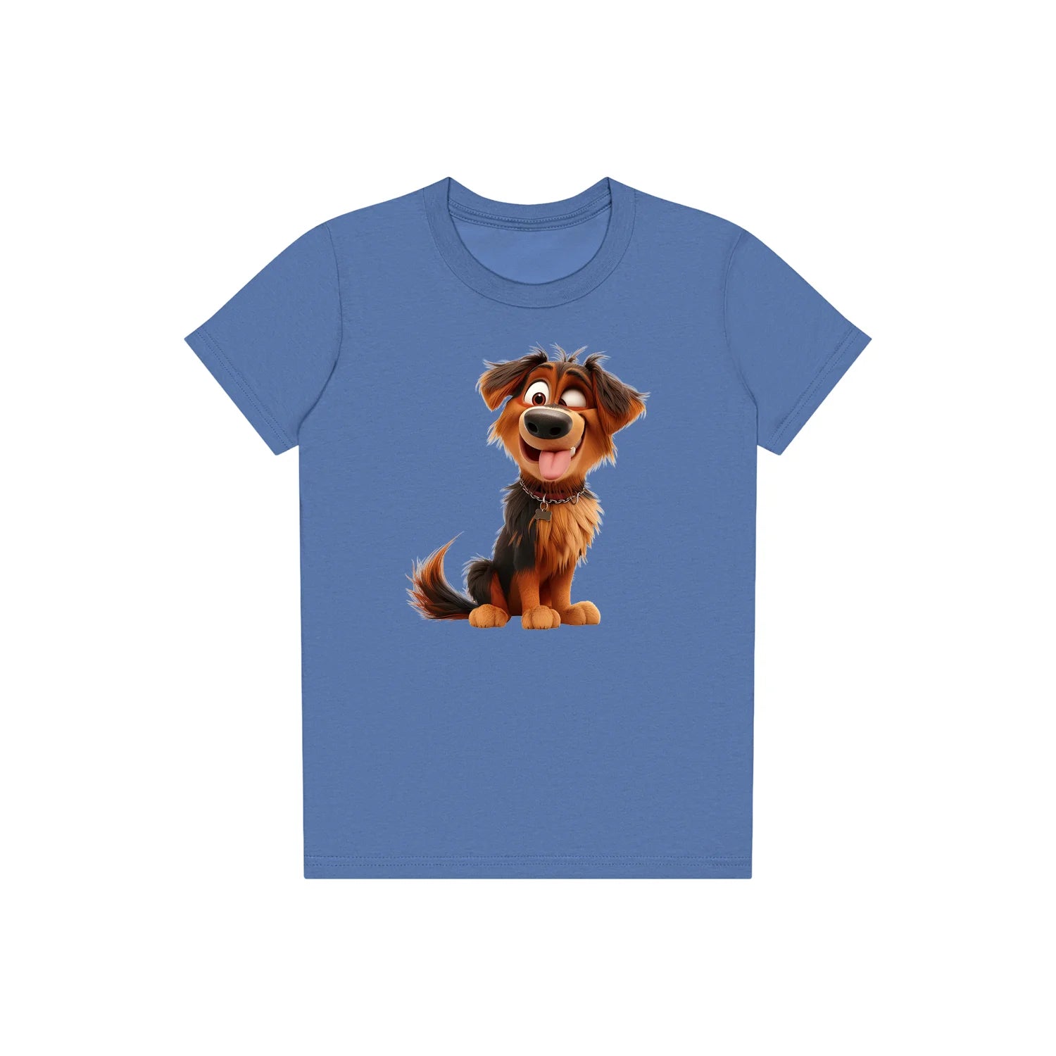 T-shirt Dog graphic 0007 - Columbia Blue