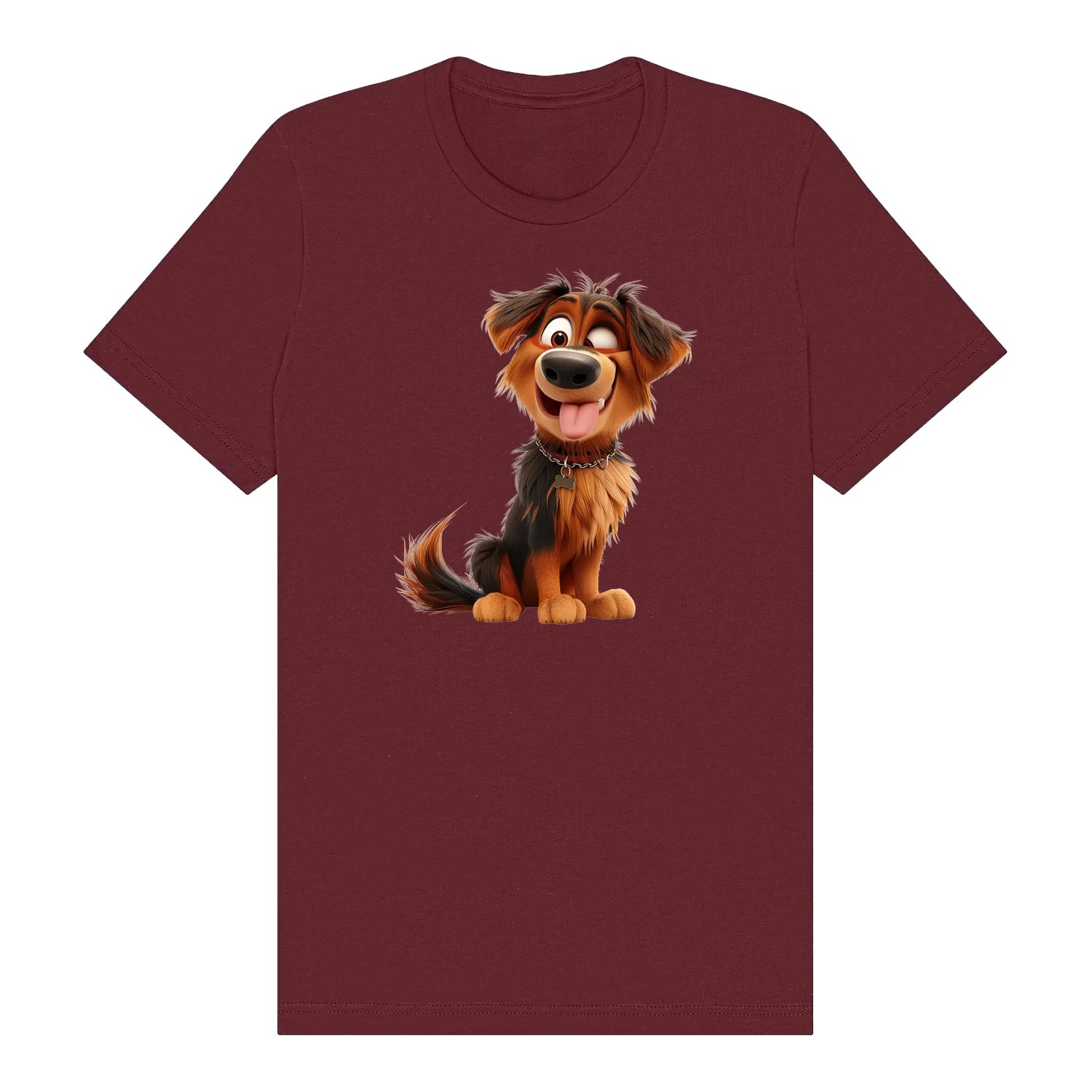 T-shirt Dog graphic 0007 - Maroon