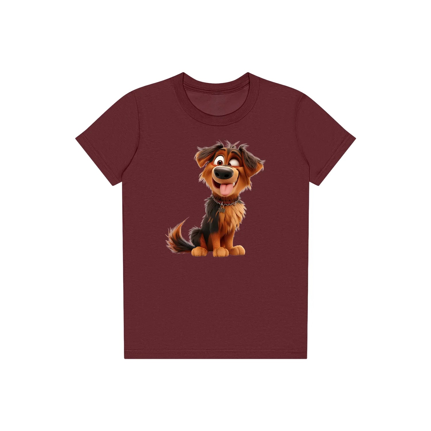 T-shirt Dog graphic 0007 - Maroon