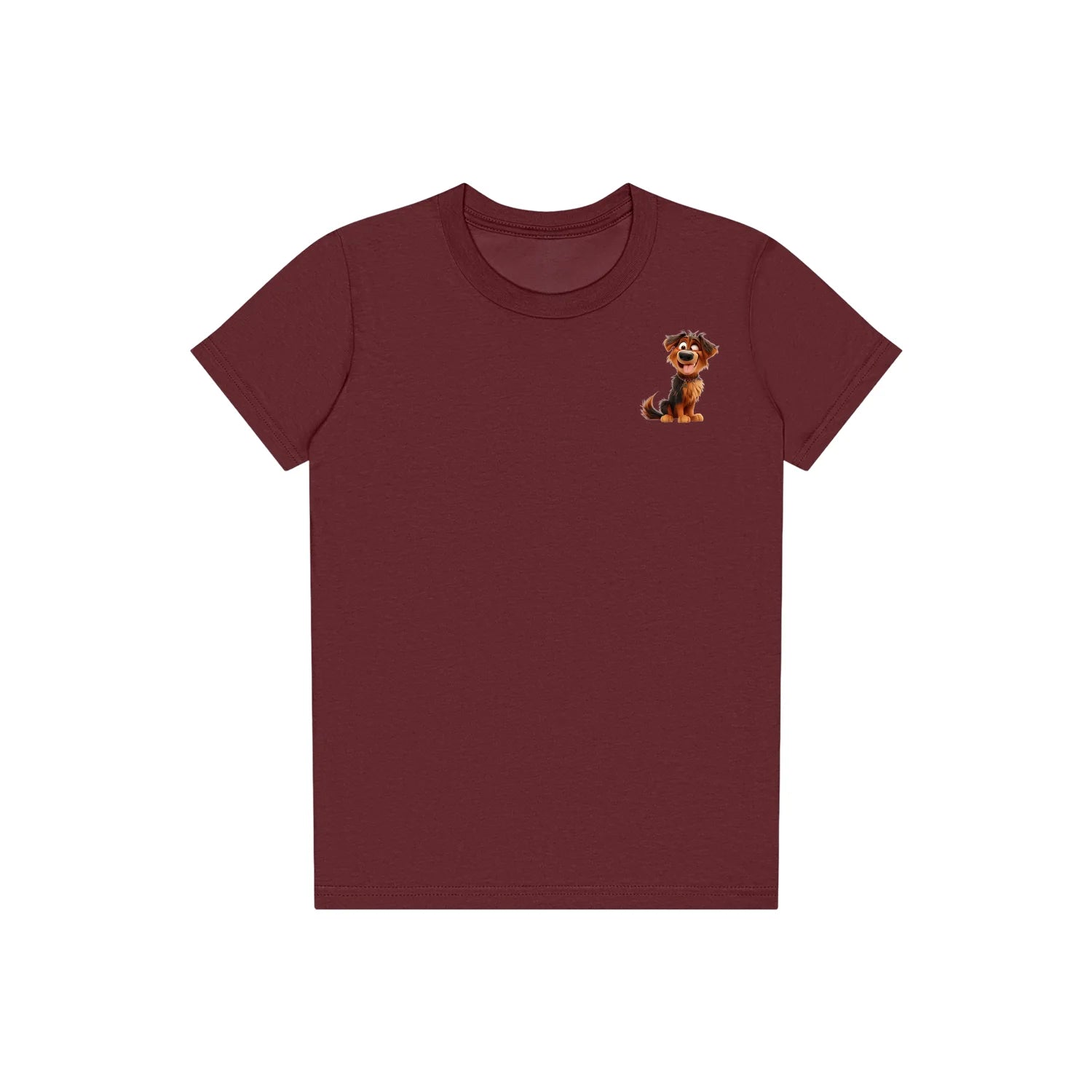 T-shirt Dog graphic 0007 - Maroon