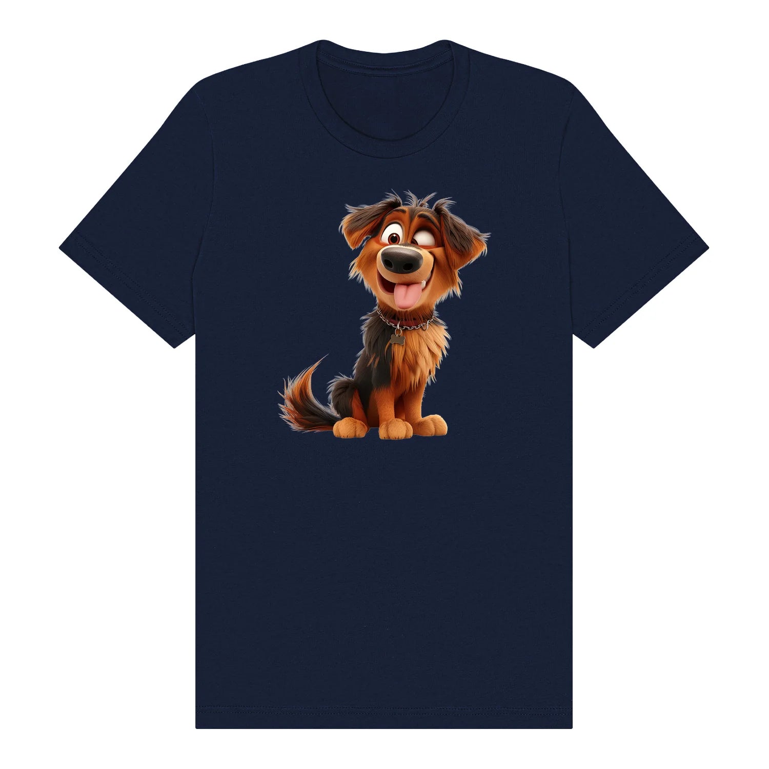 T-shirt Dog graphic 0007 - Navy