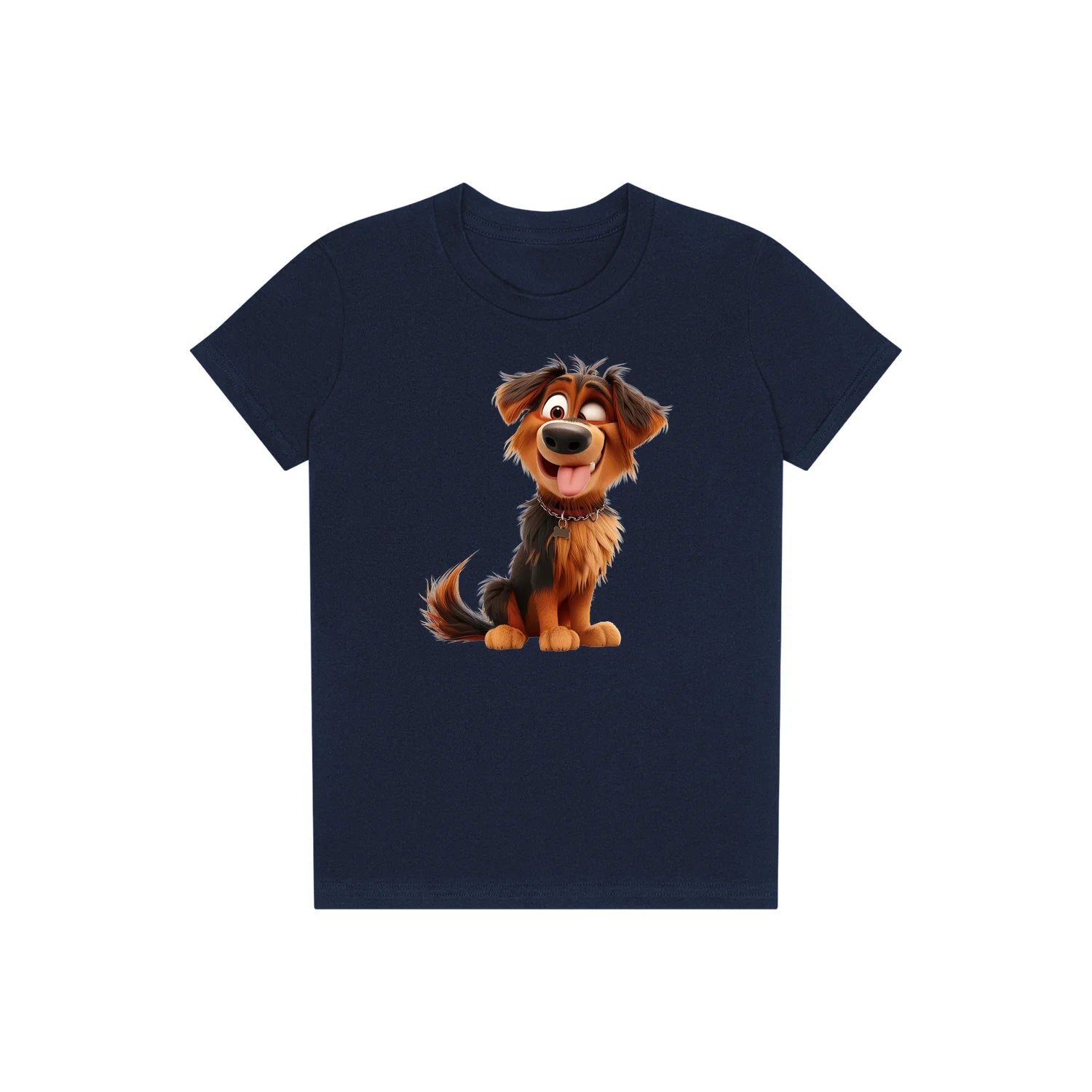 T-shirt Dog graphic 0007 - Navy