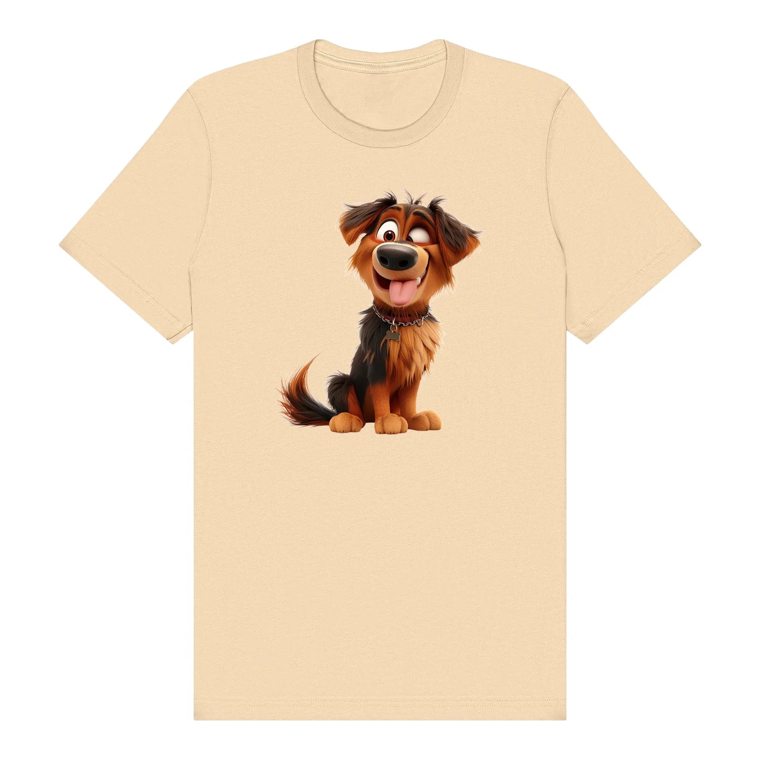 T-shirt Dog graphic 0007 - Soft Cream