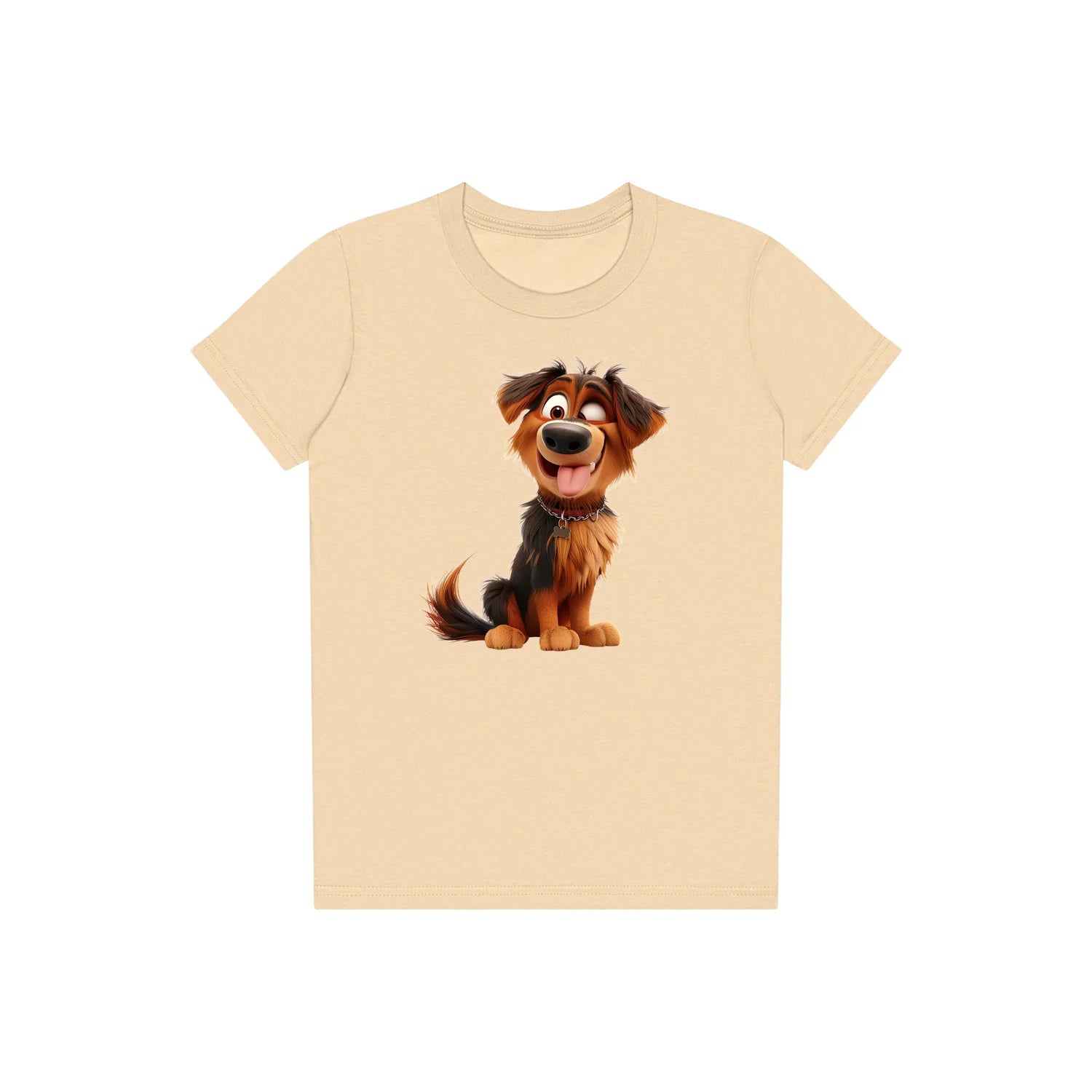 T-shirt Dog graphic 0007 - Soft Cream