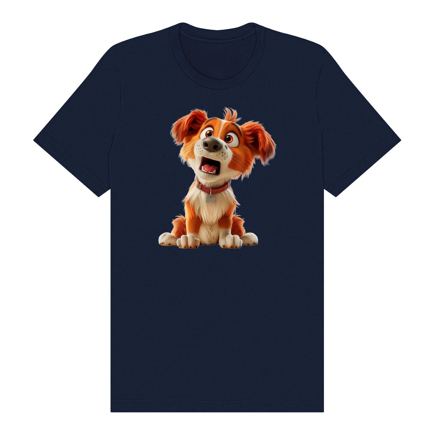 T-shirt Dog graphic 0008 - Navy