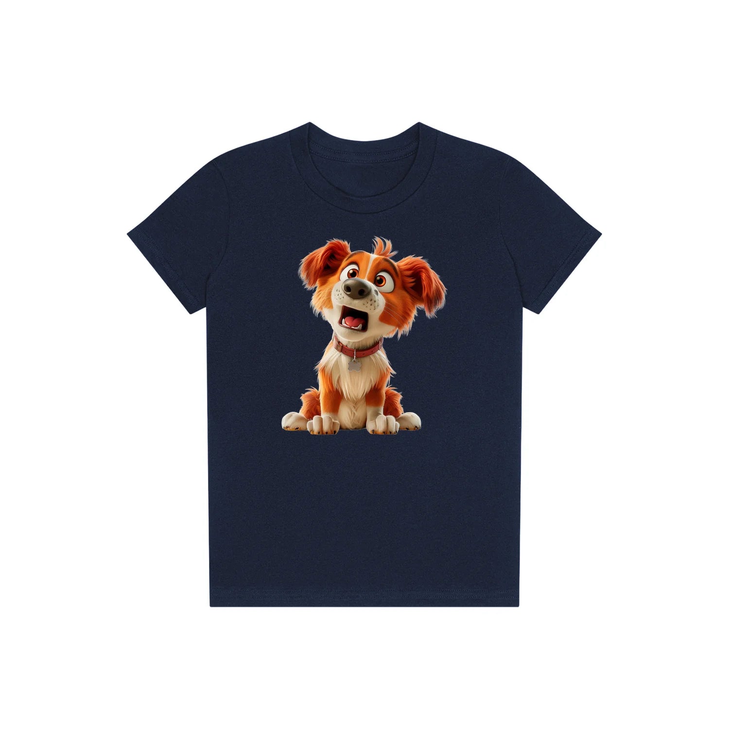 T-shirt Dog graphic 0008 - Navy
