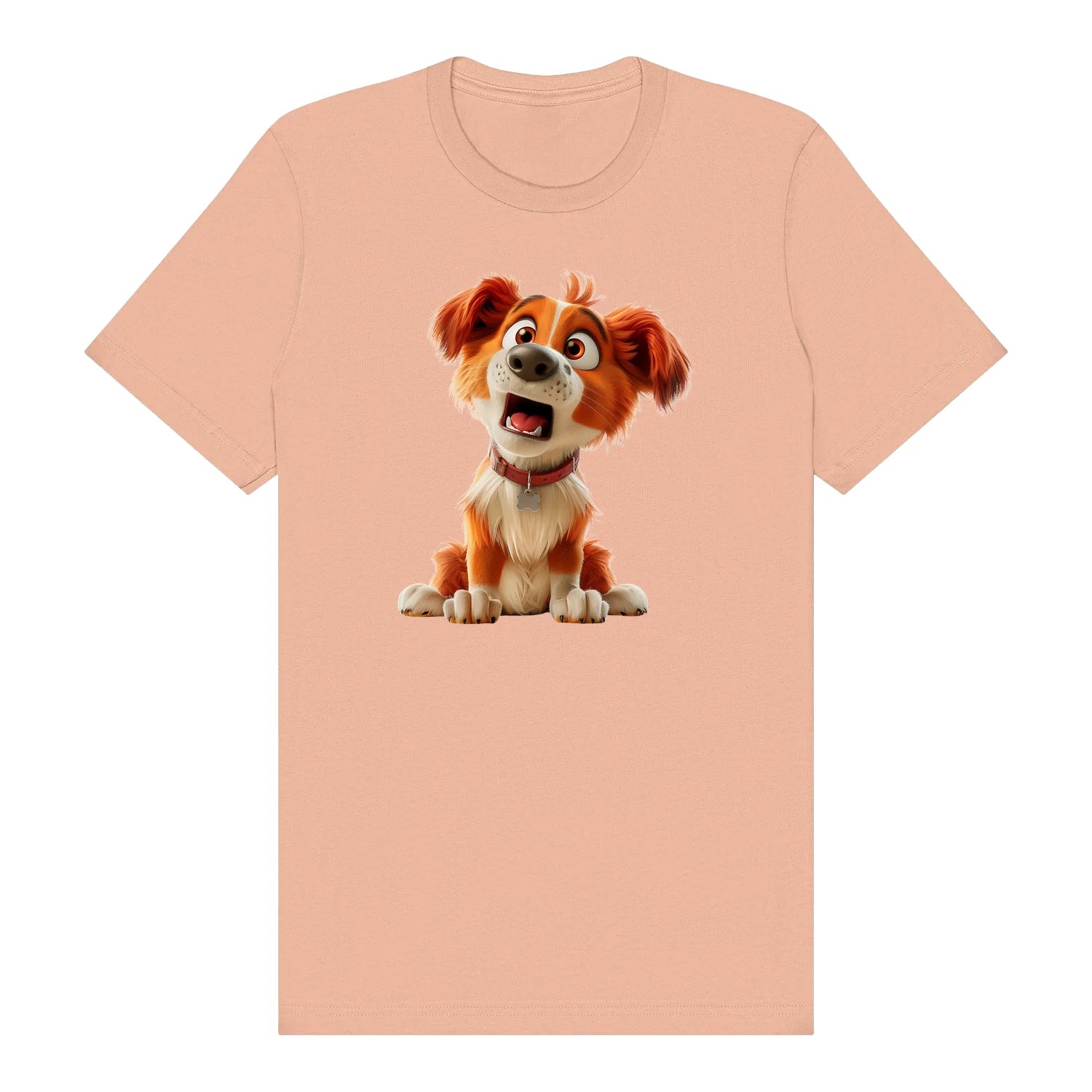 T-shirt Dog graphic 0008 - Peach
