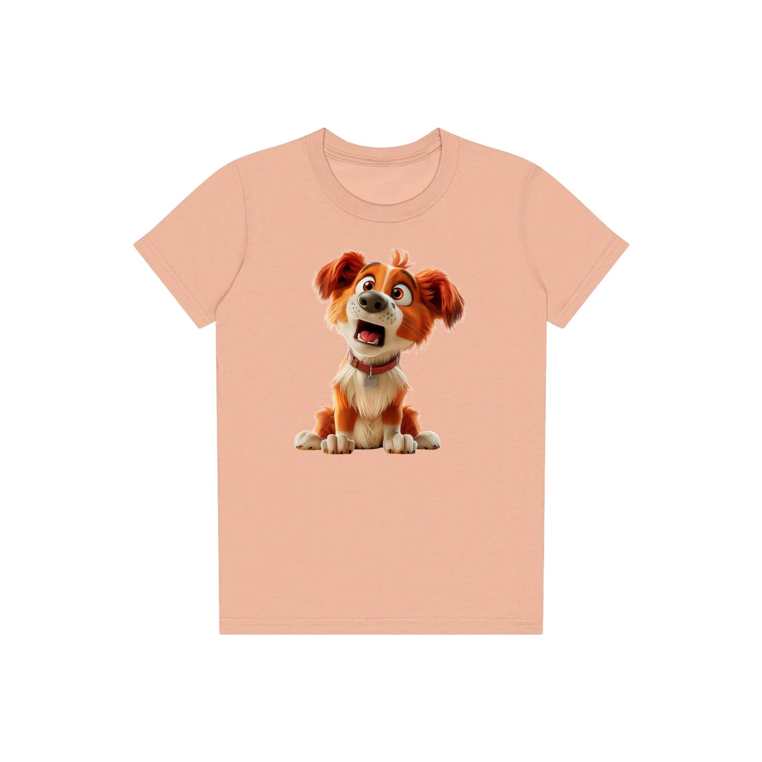 T-shirt Dog graphic 0008 - Peach
