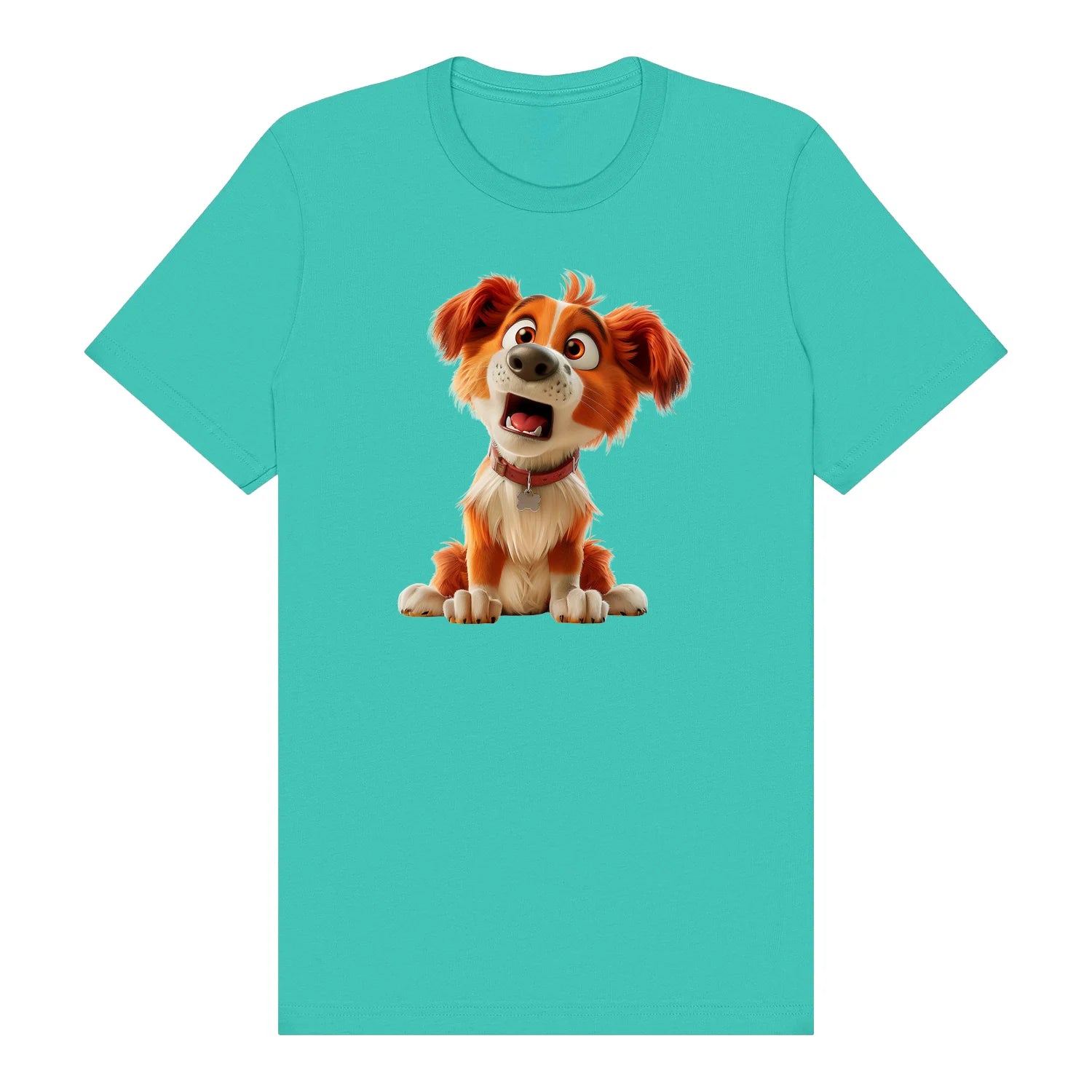 T-shirt Dog graphic 0008 - Teal
